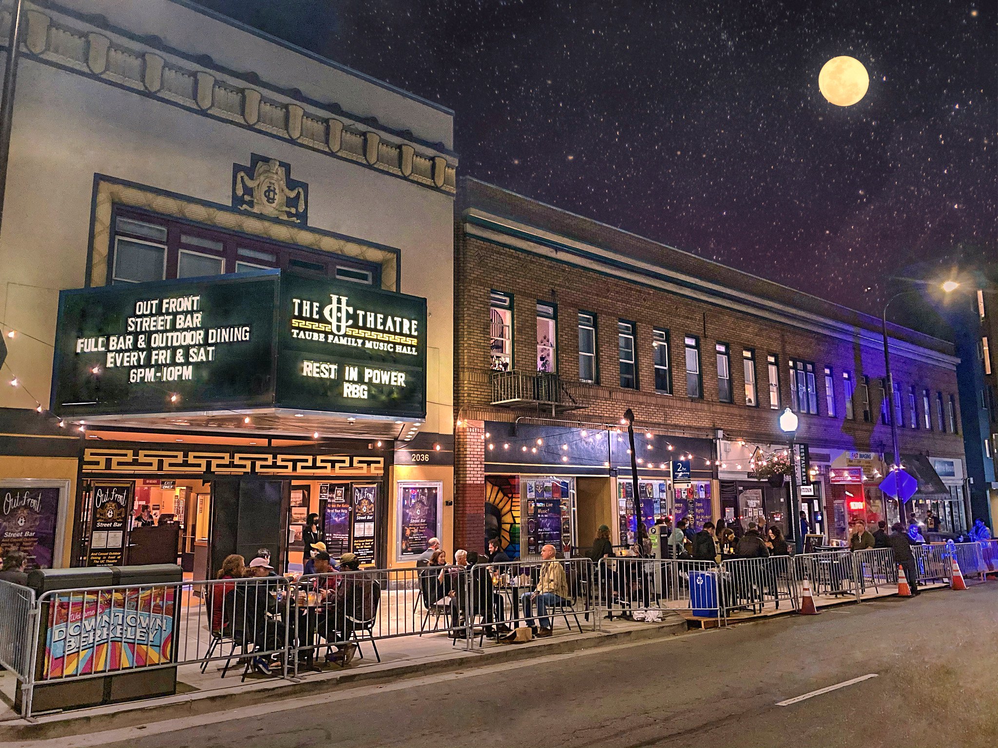 Out Front Street Bar at The UC Theatre Photo of out front street bar at the uc theatre