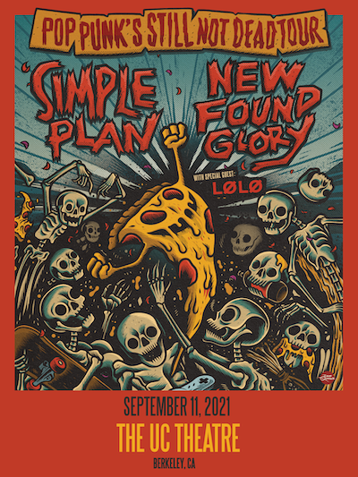 (RESCHEDULED) Simple Plan / New Found Glory - Pop Punk’s Still Not Dead Tour simple plan and new found glory flyer