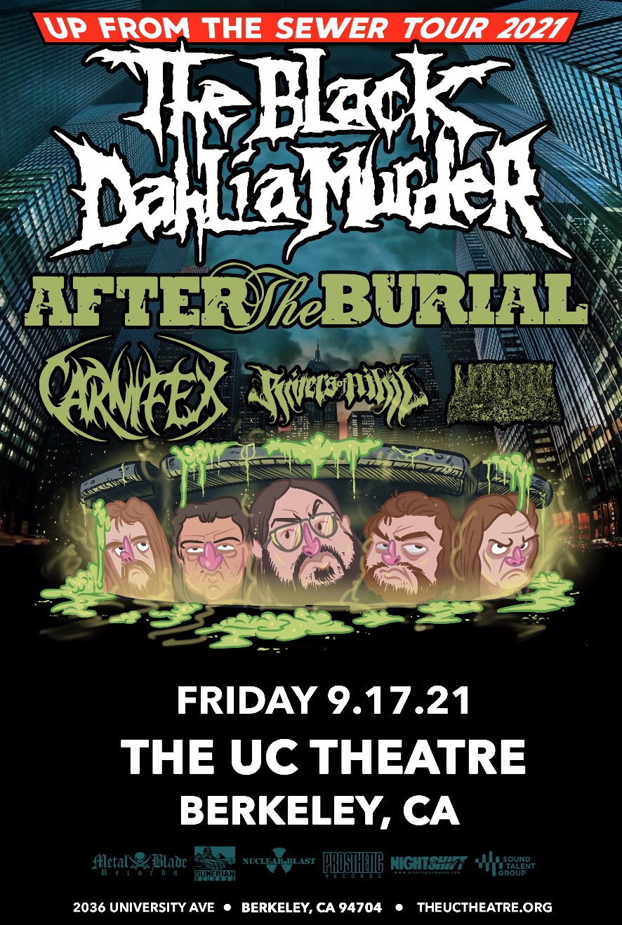 The Black Dahlia Murder: Up From The Sewer Tour The Black Dahlia Murder tour poster