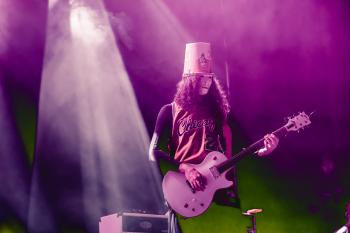 Buckethead with Brain and Brewer Buckethead performing at The UC Theatre