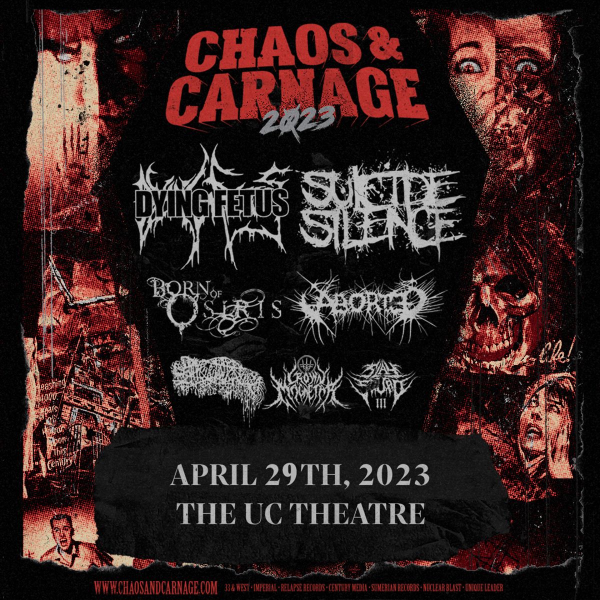 CHAOS & CARNAGE 2023 w/ DYING FETUS, SUICIDE SILENCE + PLUS SPECIAL GUESTS 