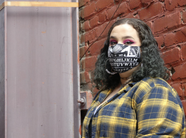 Photo of intern Cecilia Graham with mask