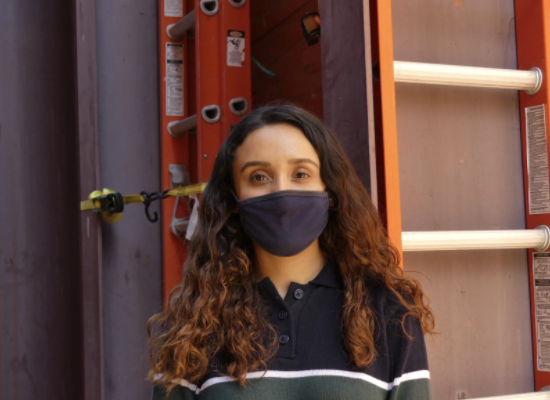 Photo of intern fernanda rojas with mask on
