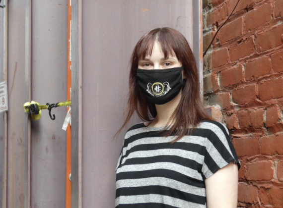 Photo of intern Miranda Gauss with mask on