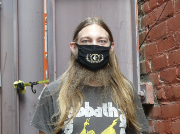 Photo of intern Slade niemann with mask on